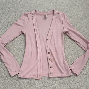We The Free Soft Pink Knit Top